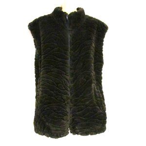 Starfire Womens Brown Faux Fur Vest Sleeveless Coat Jacket